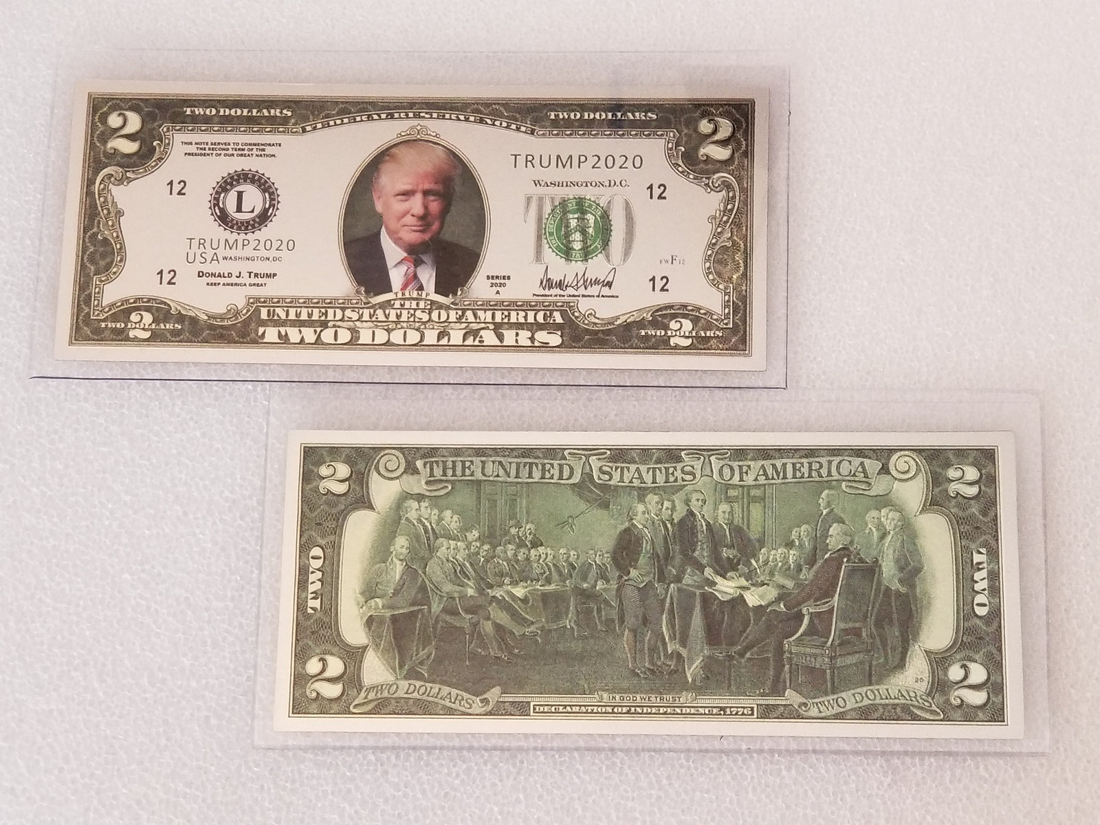 Trump Silver $2 Collectible Bill