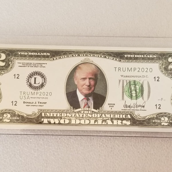Trump Silver $2 Collectible Bill