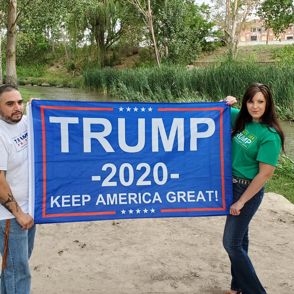 Blue Trump KAG 2020 Flag