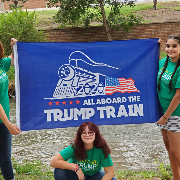 Blue Trump Train Flag